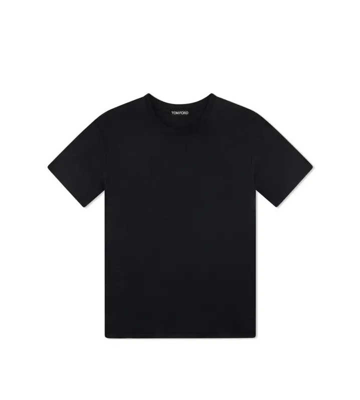 LYOCELL COTTON CREW T-SHIRT BLACK online